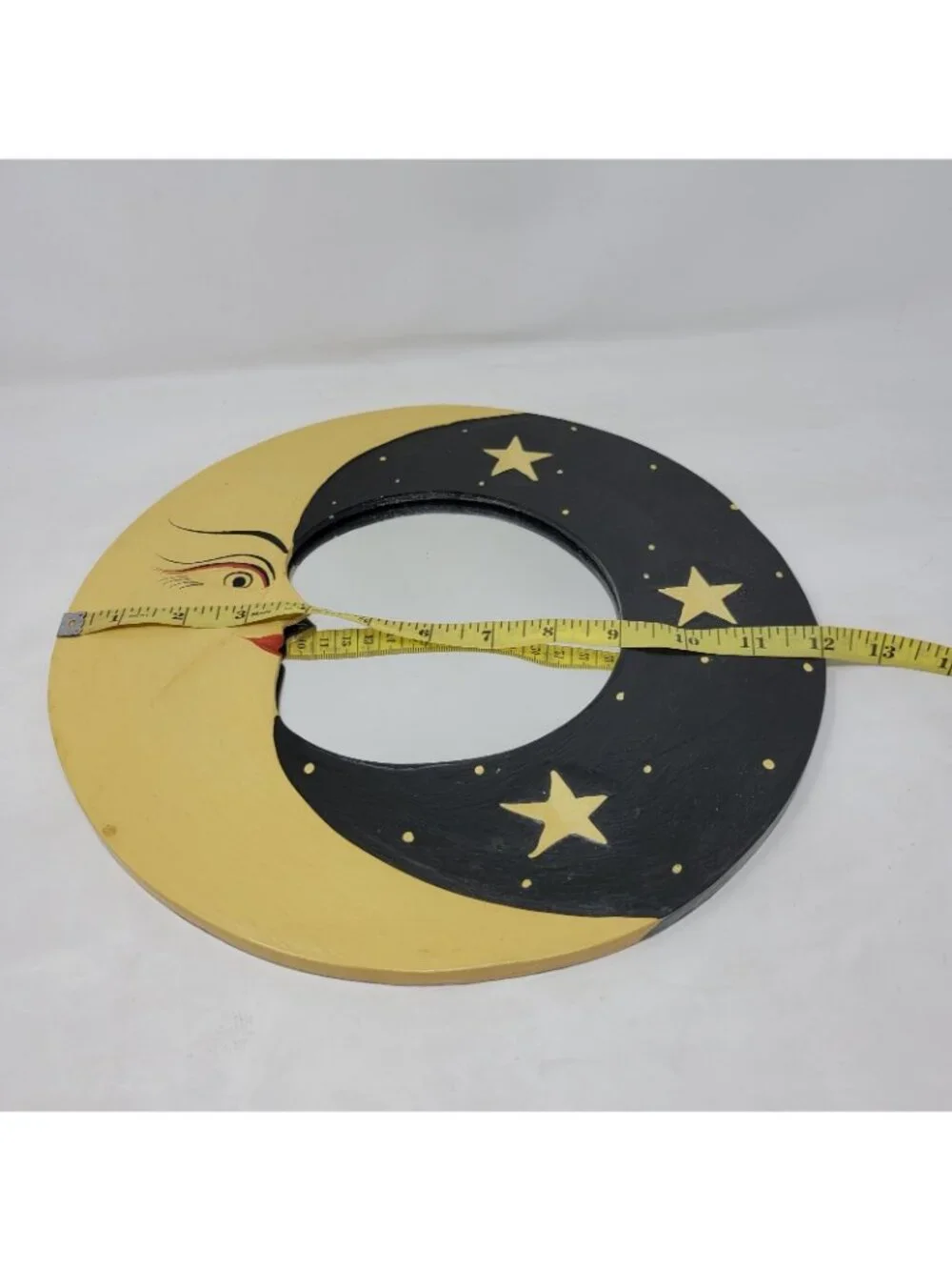 Vintage 90s Celestial Moon Stars Whimsy Mirror Decor Whimsigoth 12